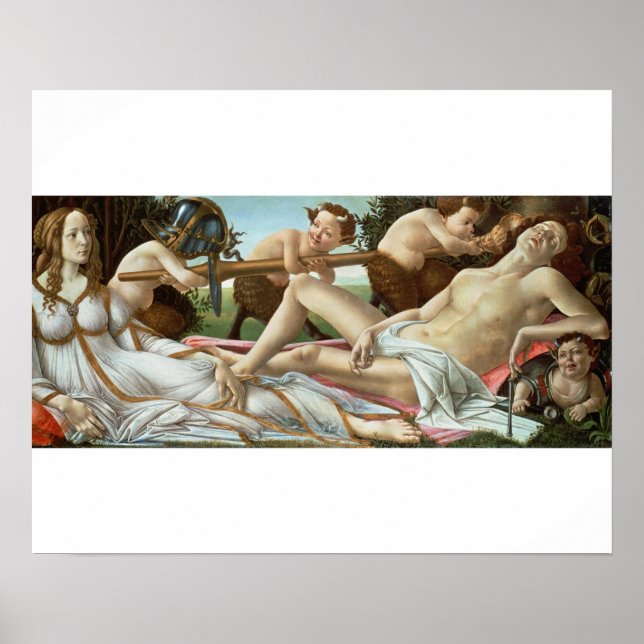 Poster Vênus e Marte, c.1485 (tempera e petróleo) (Frente)