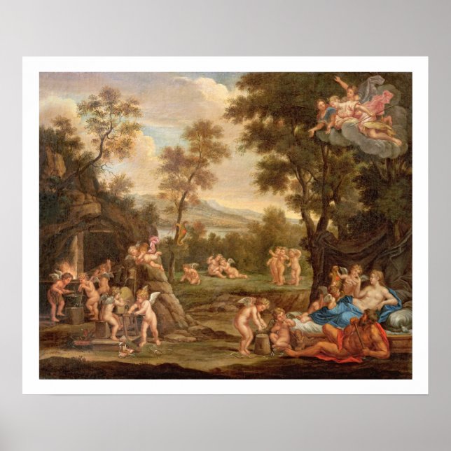 Poster Vênus na Forge de Vulcano, século XVIII (Frente)