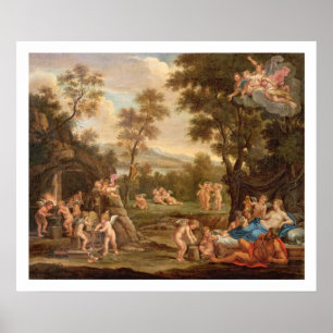 Poster Venus na forja de Vulcan, século XVIII