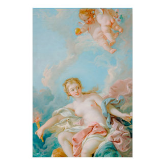 Pôster Vênus nas ondas de François Boucher