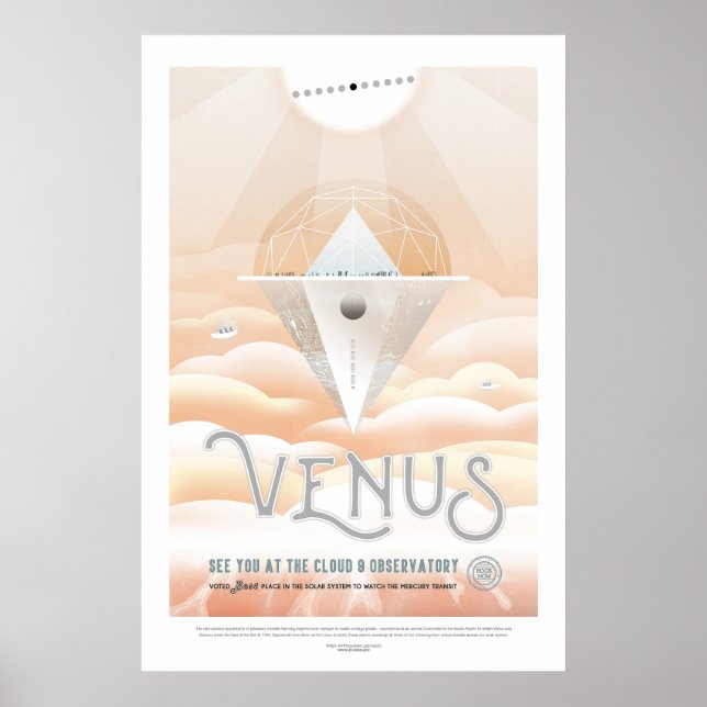 Poster Vênus | NASA Visões do Futuro (Frente)