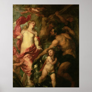 Poster Venus que pede Vulcan a armadura de Aeneas (óleo