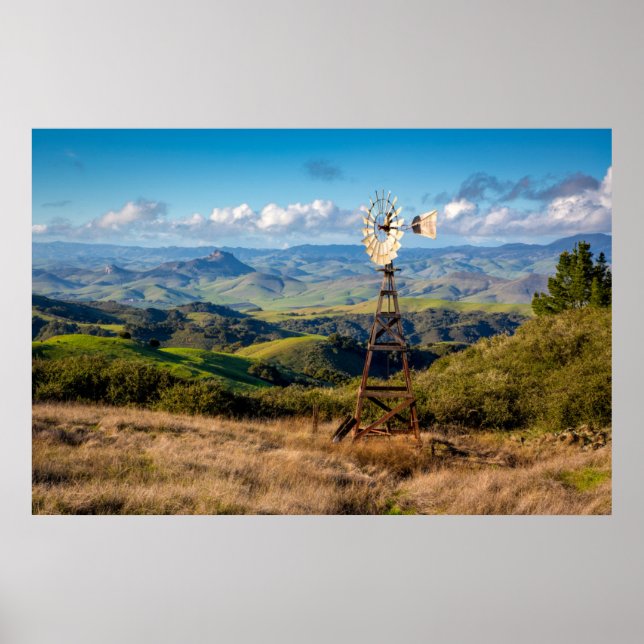 Poster Ver a partir do topo das montanhas (Frente)