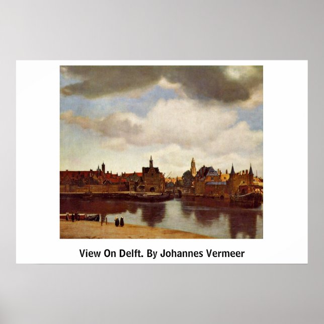 Pôster Ver No Delft. Por Johannes Vermeer (Frente)