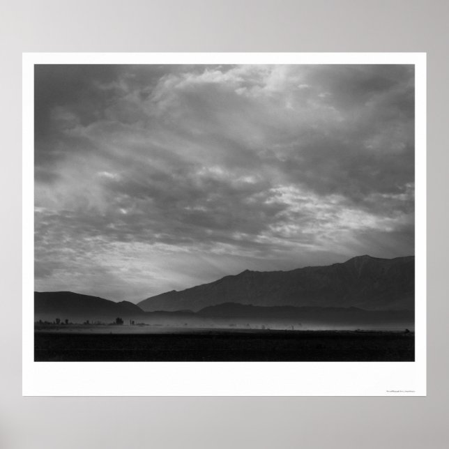 Poster Ver SW Sobre Manzanar, Tempestade de Poeira 1943 (Frente)