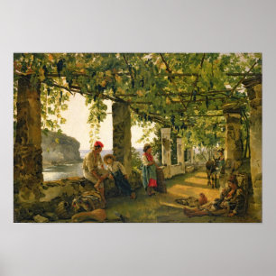 Pôster Verandah com videiras torcidas, 1828