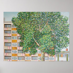 Poster Verão de colocação em latas da cidade