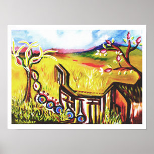 Poster Verão do futuro na arte rural