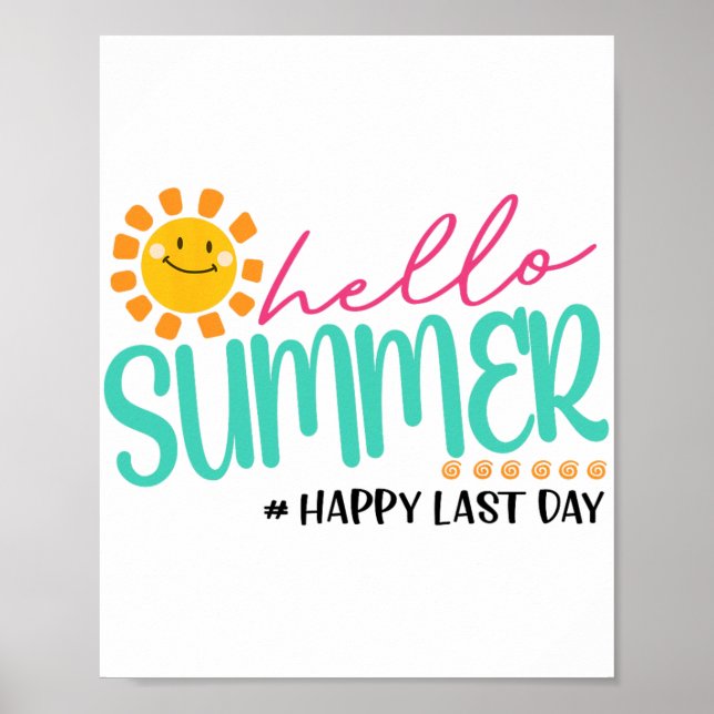 Poster Verão feliz no último dia (Frente)
