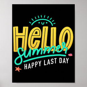 Poster Verão Feliz Último Dia De Aula Professor Aluno 