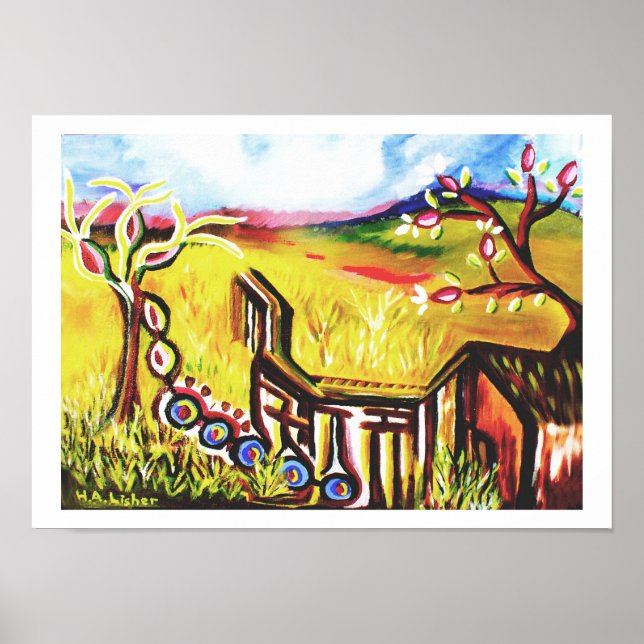 Poster Verão futuro na arte rural (Frente)