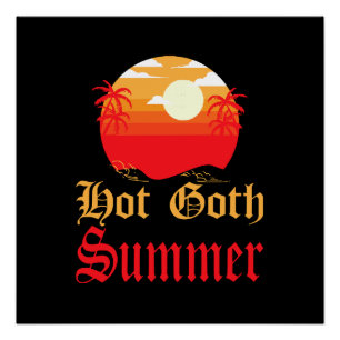 Pôster verão gótico quente