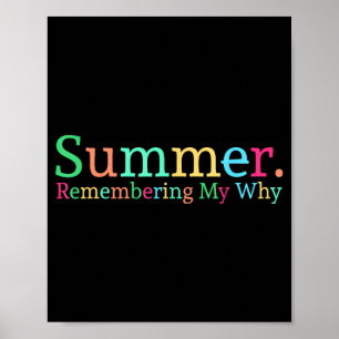 Poster Verão lembrando por que engraçado professor inspir