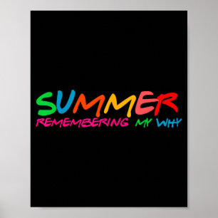 Poster Verão lembrando por que férias de professor retrô