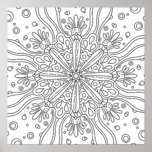 Poster Verão Mindful: Desenho Colorido para Colorir