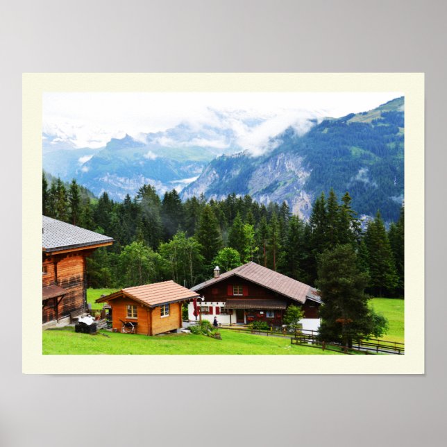 Poster Verão nos Alpes suíços (Frente)