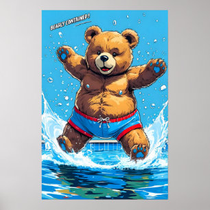 Poster Verão Selvagem Vintage Pool