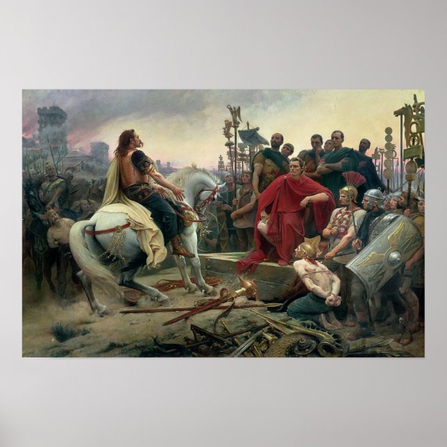 Poster Vercingetorix lança os braços para baixo (Frente)