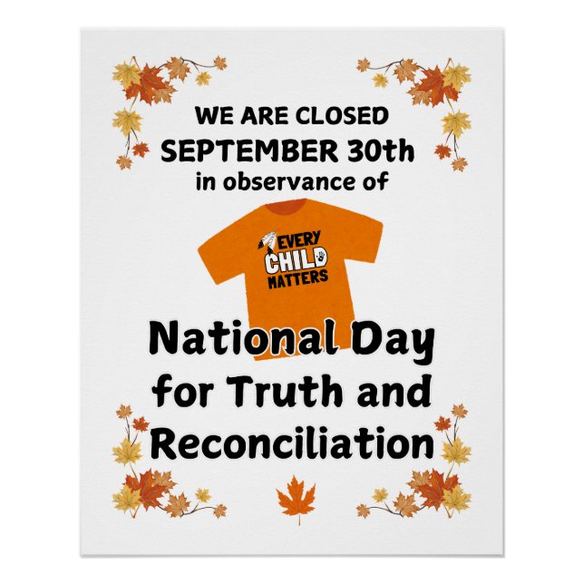 Pôster Verdade e Reconciliação, Toda Criança Importa (Frente)