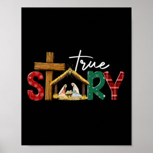 Poster Verdadeira História Natividade Natal Jesus Xmas Ca