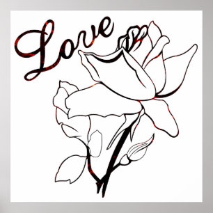 Poster Verdadeiro Rosa Cardíaco Mais Doce