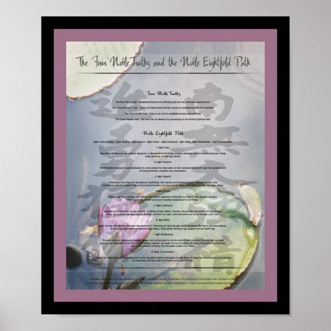 Pôster Verdades Budistas (Frente)