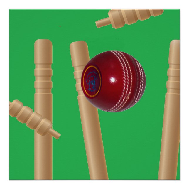 Pôster Verde Boliche No Cricket, (Frente)