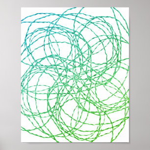 Poster Verde com fio
