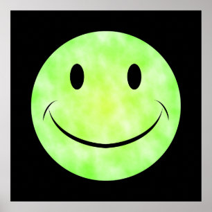 Poster verde da cara da tintura do laço