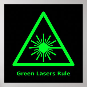 Poster verde da regra dos lasers
