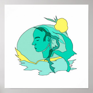 Poster verde e amarelo