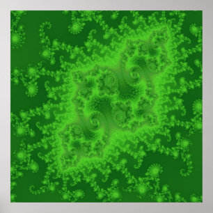 Poster verde elétrico das medusa