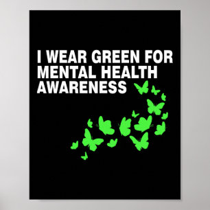 Poster Verde em maio Sensibilização Mental para a Saúde M