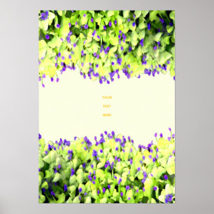Poster Verde Encontra o Roxo, a Felicidade Floresce