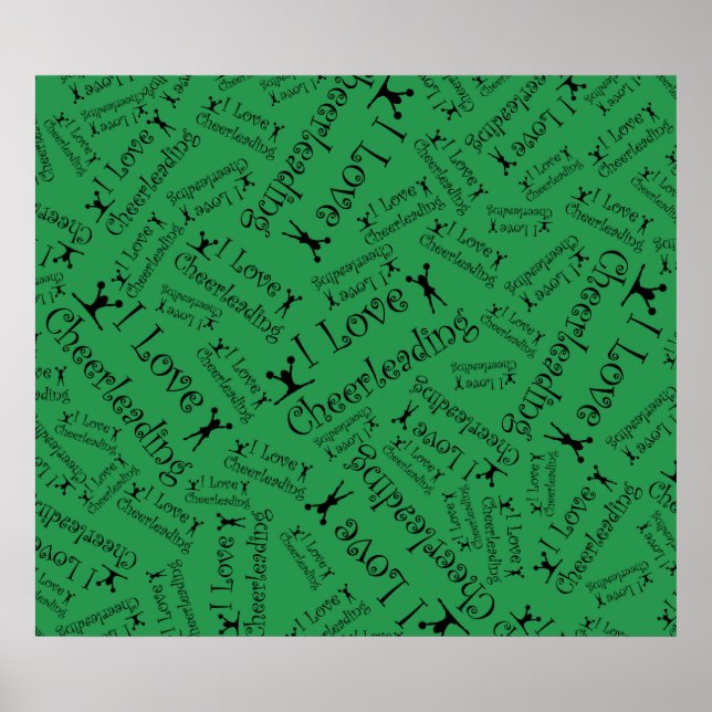 Pôster Verde Eu adoro animadora (Frente)