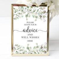 Verde Eucalyptus Advice E Wish Sign