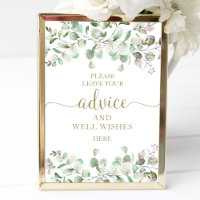 Verde Eucalyptus Advice E Wish Sign