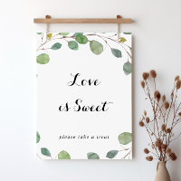 Verde Eucalyptus Calliografia O Amor é Sinal Doce