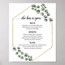 Poster Verde Eucalyptus Glitter Bar