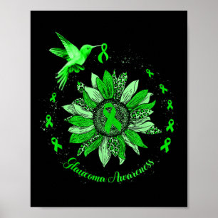 Poster Verde Fita Leopardo Glaucoma de Girassol