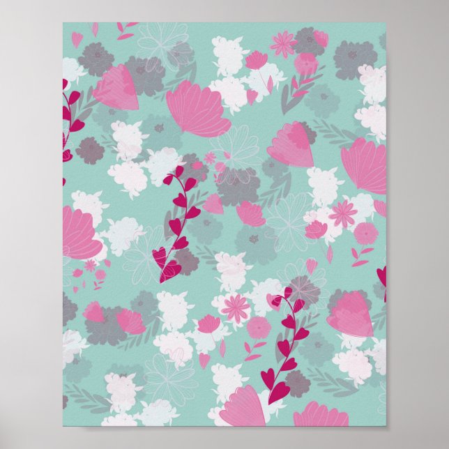 Poster verde-flores (Frente)