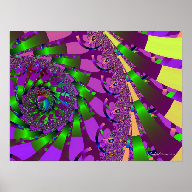 Pôster Verde limão giratório (Frente)