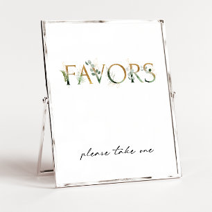 Poster Verde moderno e Chá de fraldas Dourado - Sinal de