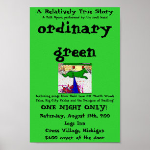 poster verde ordinário