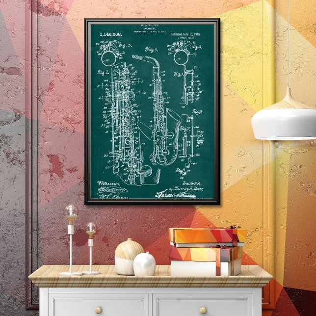 Poster Verde | Patente Saxofônica (Criador carregado)