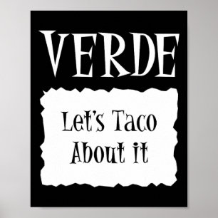 Poster Verde - Roupa de Taco de Halloween de Hot Packet
