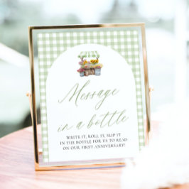 Poster Verdes Agricultores Mensagem De Mercado Num Botão