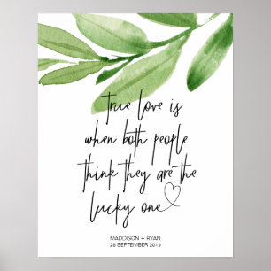 Poster Verdes Eucalipto Outdoor Casamento Verdadeiro Amor