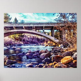 Poster Verdi Truckee river bridge