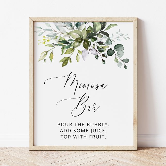 Poster Verdura, Folhas de Eucalipto, Boho, Bar Mimosa  (Criador carregado)